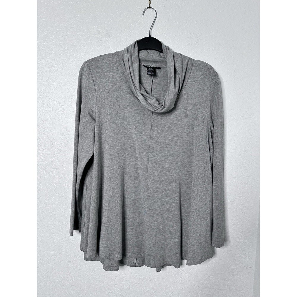 Soft Works Women's Cowl Neck Tunic Top Gray Size XL/TG Pullover
